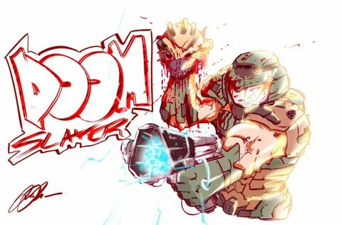 DOOM Eternal Fan art Slayer meme, Cool cartoons, Doom