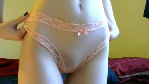 Pulling down her pretty panties for all to see gif - GIF on 