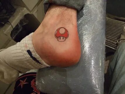 Super Mario mushroom tattoo - LadyBlackCreek's Sta.sh