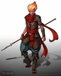 OC Fire Genasi Character art : characterdrawing Character ar