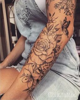 Татуировка цветок на руке - 63 фото