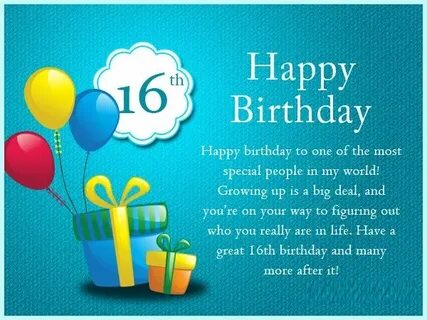 Happy 16th Birthday Wishes for Son 16th birthday quotes, 16t