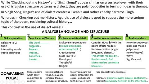 Comparing poems essay