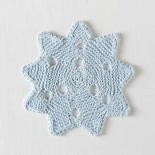 Snowflake Dishcloth Free Knitting Pattern - Knitting Bee