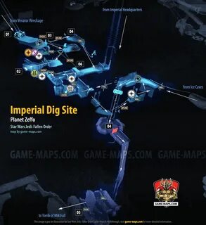 Imperial Dig Site Map, Zeffo for Star Wars Jedi Fallen Order.