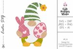 Easter gnome SVG PNG clip art, Gnome with easter eggs (47268
