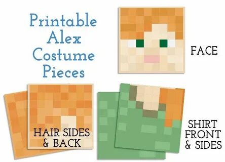 Minecraft Alex Printable Costume - Sweet Anne Designs Minecr