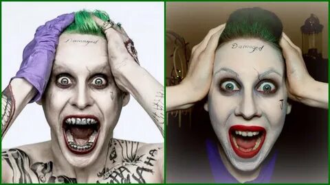 The Joker - Jared Leto. Easy Halloween Makeup Tutorial - You