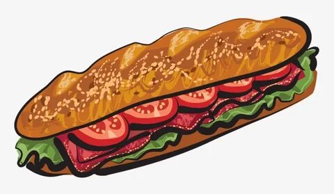 Deli - Sub Sandwich Clip Art - 749x396 PNG Download - PNGkit