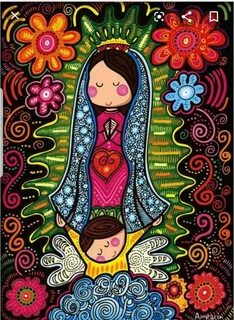 Pin de Mary Cabrera en Virgencita Virgen caricatura, Virgenc