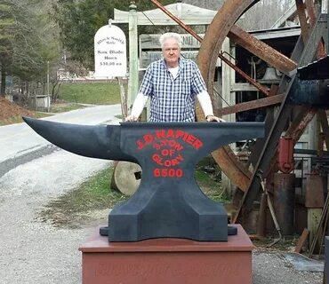 J. D. Napier's 6500 pound anvil SIZE: 6500 pounds 3.1 Long T