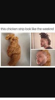 This Chicken Strip Look Like the Weeknd Meme on SIZZLE