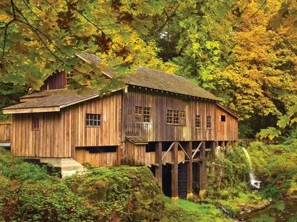 Cedar Creek Grist Mill, Vancouver, Washington Обои для рабоч