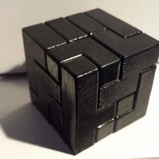 3D Printable 3D Cube Puzzle 4x4x4