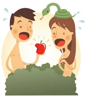 Adam And Eve Cartoon - Сток картинки - iStock