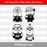 Cricut Minions SVG Clipart DXF PNG Drawing & Illustration Ar