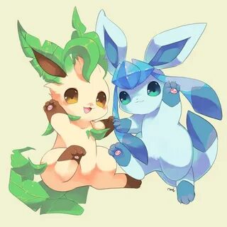 #Leafeon #Glaceon Eevee cute, Pokemon eeveelutions, Pokemon 