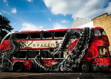 Tge new Kraken spiced rum London bus - The best designs and 