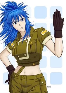 Leona Heidern - Illustration on Manga Style. Fanart based on