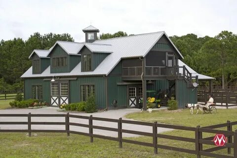 Morton Buildings horse barn in North Carolina. With a screen