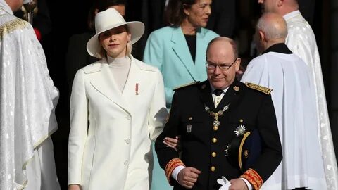 Fürstin Charlène und Prinz Albert sind am Nationalfeiertag in Monaco zu seh...