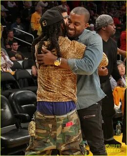 Kanye West: Lakers Game with Lil Wayne!: Photo 2612570 Kanye