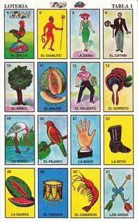 Mexican Loteria Cards the Complete Set of 10 Tablas Etsy Lot