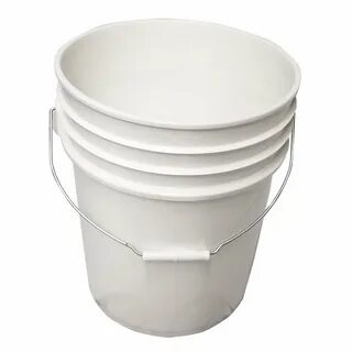 5 Gallon White Plastic Bucket - V8 Floor Coating