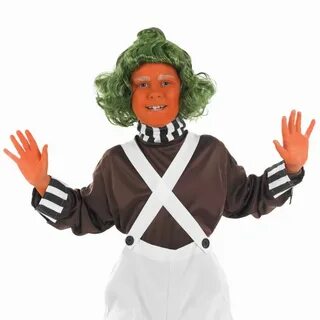 Enfants Unisexe Oompa Loompa Ouvrier Ensemble Costume École 