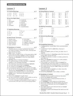 Wordly Wise 3000 Book 9 Lesson 7 Answer Key / Wordly Wise 30