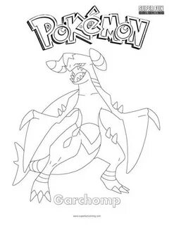 Pokemon Garchomp Coloring Pages