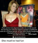Porn Actress Lisa Sparxxx Holds the World Record for Having 