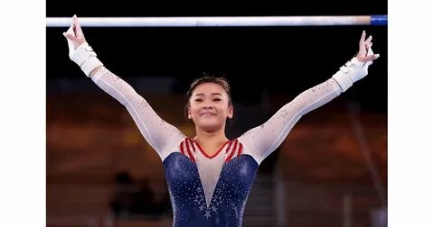American Sunisa Lee at the Tokyo Olympics Women's Gymnastics