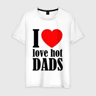 Мужская футболка хлопок I LOVE HOT DADS 3052591 - купить по 