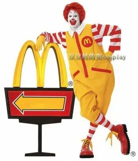 ✔ Ronald McDonald Cosplay Costumes Suit Adult Funny Outfit H