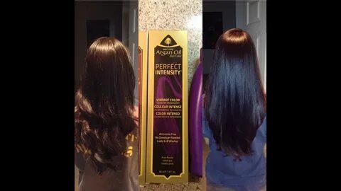 Adding a Purple Hue to Dark Brown Hair with Argan Oil Hair C