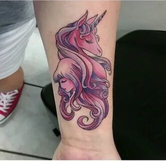Pinked Out Last Unicorn by Tez @ Tattoos by Boney Joe in Zel