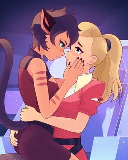 Safebooru - 2girls adora (she-ra) animal ears arm around wai