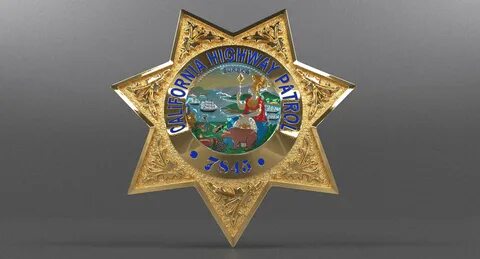 California Highway Patrol (Police / Sheriff Badge) - 3D - Ke