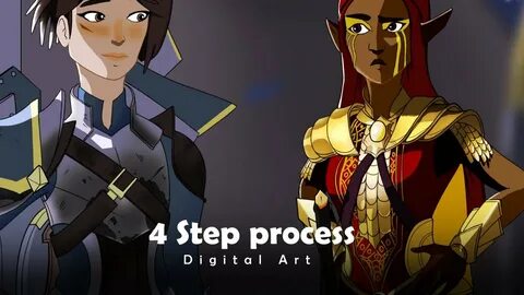 Amaya & Janai Fan-Art. 4 Steps Digital Art Process (The Drag