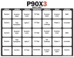 P90x3 Month 3 Mass Workout Schedule Template Download Printa