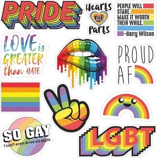 LGBT Pride Sticker Pack - Gay Pride Accessories including 11
