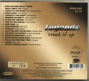 Various Artists Legends Crank It Up US super audio CD SACD (