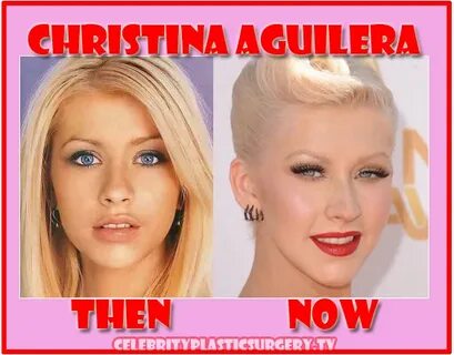 Christina Aguilera Plastic Surgery After and Before Nose Job