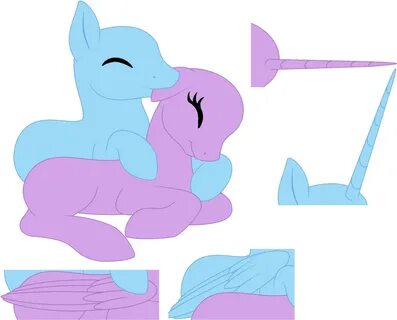 My Little Pony Couple Poses - Mlp Couple Base Hugging Clipar