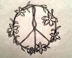 flower peace sign by vstar06 on deviantART Peace sign tattoo