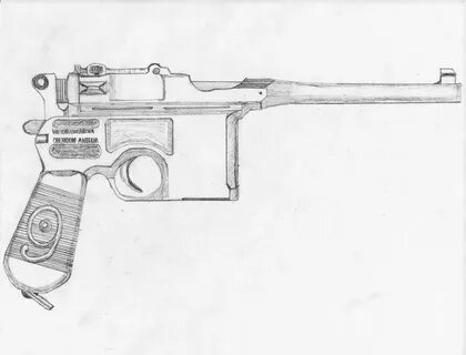 Guns Pencil Sketches Drawings Sketch Coloring Page