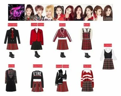 TWICE - LIKE OOH AHH 💛 💚 💜 💙 ❤ in 2020 Kpop fashion outfits,