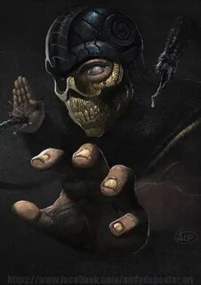 Mortal Kombat Scorpion fan art by Andy De Pooter #mortalkomb