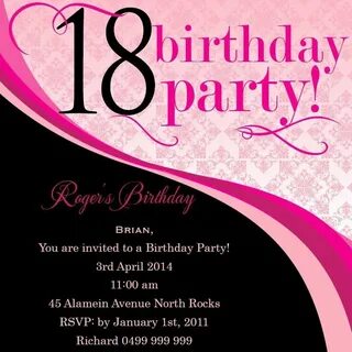 18th Birthday Party Invitation Templates Awesome 18th Birthd